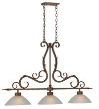 2nd Avenue Designs White 115763 - 49" Long Zamora 3 Light Island Pendant