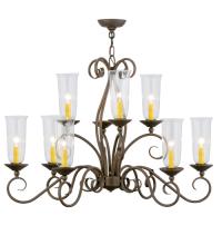 2nd Avenue Designs White 115867 - 36"L Wallis 10 LT Oblong Chandelier