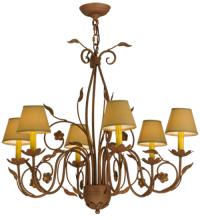 2nd Avenue Designs White 116650 - 31"W Bordeaux 6 LT Chandelier