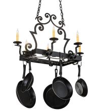 2nd Avenue Designs White 121242 - 35"L Elara 6 LT Pot Rack