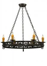 2nd Avenue Designs White 131389 - 36" Wide Sagebrush 6 Light Chandelier