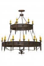 2nd Avenue Designs White 145304 - 69"W Calandra 18 LT Two Tier Chandelier