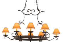 2nd Avenue Designs White 160119 - 53"L Handforged 8 LT Oblong Chandelier