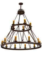 2nd Avenue Designs White 169258 - 54"W Lakeshore 15 LT Two Tier Chandelier