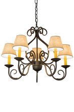 2nd Avenue Designs White 183696 - 24" Wide Jenna 5 Light Chandelier