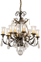 2nd Avenue Designs White 188392 - 36"W French Elegance 12 LT Chandelier