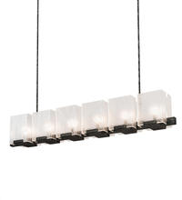 2nd Avenue Designs White 190616 - 60"L Ice Cube 6 LT Oblong Chandelier