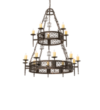 2nd Avenue Designs White 242818 - 48" Wide Toscano 15 Light Two Tier Chandelier