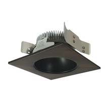 Nora NLCBS-4538530BZ - 4" Cobalt Shallow High Lumen LED Trim, Square/Round Reflector, 850lm, 3000K, Bronze/Bronze