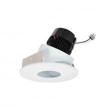 Nora NPRLV-4RPHA27XMPW - 4" Pearl Low Voltage LED Round Adjustable Pinhole Retrofit, 950lm / 11W, 2700K, Matte Powder