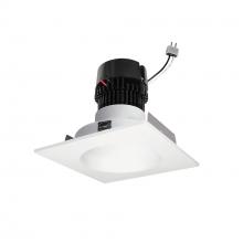 Nora NPRLV-4SNDC27XMPW - 4" Pearl Low Voltage LED Square Retrofit Reflector with Round Aperture, 1150lm / 11W, 2700K,