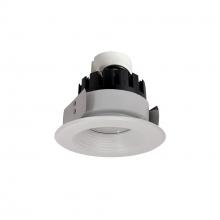 Nora NRMC3-42L130FWW - 4" Marquise III Retrofit, White Baffle/White Flange, 120-277V; 0-10V Dimming, 1300lm / 12W,