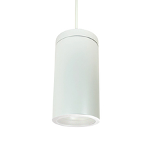 Nora NYLI-6PL9.52WWW - 6" Cylinder, White, Pendant Mount, 9.5W Med. Base, Baf., White