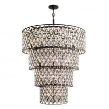 Varaluz 345C21CBHG - Windsor 21-Lt 4-Tier Crystal Chandelier - Carbon/Havana Gold