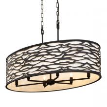 Varaluz 348N06CB - Kato 6-Lt Oval Pendant - Carbon Black