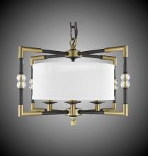 American Brass & Crystal CH3702-35S-ST-HL - 4 Light Magro Drum Shade Chandelier