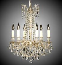 American Brass & Crystal CH9228-A-12G-ST - 6 Light Biella Chandelier