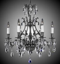 American Brass & Crystal CH9631-A-08G-PI - 6 Light Chateau Chandelier