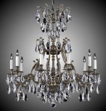 American Brass & Crystal CH9634-O-10G-ST - 10 Light Chateau Chandelier