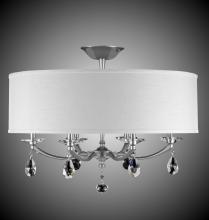 American Brass & Crystal FM5496-O-32G-ST-PG - 28 inch Kensington Empire Drum Shade Flush Mount