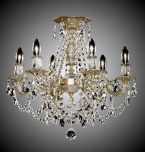 American Brass & Crystal FM9203-A-01G - 6 Light Biella Flush Mount