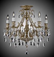 American Brass & Crystal FM9630-A-23S-ST - 5 Light 3 Flush Mount Chateau