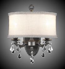 American Brass & Crystal WS6532-O-21S-ST-PG - 2 Light Llydia Wall Sconce