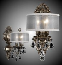 American Brass & Crystal WS9420-A-23S-ST-HL - 3 Light Shaded Wall Sconce