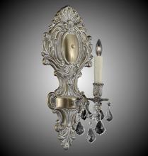 American Brass & Crystal WS9426-A-10G-PI - 1 Light Fleur-De-Lis Large Wall Sconce