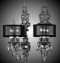 American Brass & Crystal WS9480-O-01G-PI-HL - 3 Light Shaded Extended Wall Sconce