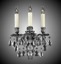 American Brass & Crystal WS9483-U-13S-ST - 3 Light Filigree Wall Sconce