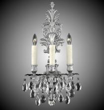 American Brass & Crystal WS9486-O-03G-ST - 3 Light Filigree Extended Top Wall Sconce