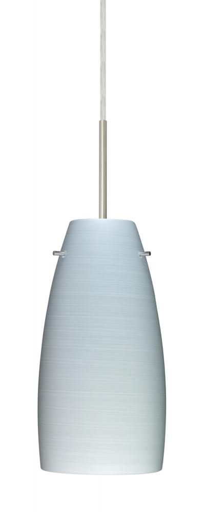 Besa Tao 10 LED Pendant Chalk Satin Nickel 1x9W LED