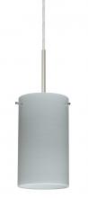 Besa Lighting 1BC-4404KR-MED-SN - Besa Stilo 7 Pendant Satin Nickel Chalk 1x40W B10 Med