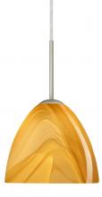 Besa Lighting 1BC-7572HN-LED-SN - Besa Sasha LED Pendant 1Bc Honey Satin Nickel 1x9W LED