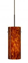 Besa Lighting 1JC-412318-BR - Besa Stilo 10 Pendant Bronze Amber Cloud 1x100W Medium Base