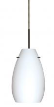 Besa Lighting 1JC-412607-LED-BR - Besa Pera 9 LED Pendant Opal Matte Bronze 1x9W LED