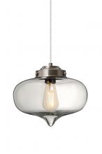 Besa Lighting 1JC-MIRACL-EDIL-SN - Besa Mira Pendant Satin Nickel Clear 1x4W LED Filament