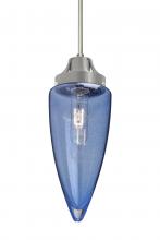 Besa Lighting 1JC-SULUBL-SN - Besa, Sulu Cord Pendant, Blue Bubble, Satin Nickel Finish, 1x60W Medium Base