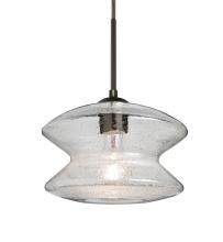 Besa Lighting 1JC-ZENCL-BR - Besa, Zen Cord Pendant, Clear Bubble, Bronze Finish, 1x60W Medium Base