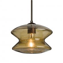 Besa Lighting 1JC-ZENLT-BR-L - Besa, Zen Cord Pendant, Latte Bubble, Bronze Finish, 1x60W Medium Base, 15Ft. Cord