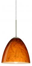 Besa Lighting 1JT-4470HB-LED-SN - Besa Vila LED Pendant Habanero Satin Nickel 1x9W LED