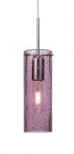 Besa Lighting 1JT-JUNI10PL-SN - Besa, Juni 10 Cord Pendant, Plum Bubble, Satin Nickel, 1x60W Medium Base