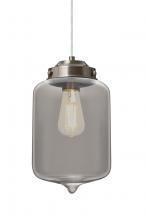 Besa Lighting 1JT-OLINSM-EDIL-SN - Besa Olin Pendant Satin Nickel Smoke 1x4W LED Filament