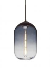 Besa Lighting 1JT-OMEGA12ST-EDIL-BR - Besa, Omega 12 Cord Pendant, Steel/Clear, Bronze Finish, 1x4W LED Filament