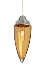 Besa Lighting 1JT-SULUAM-SN - Besa, Sulu Cord Pendant, Amber Bubble, Satin Nickel Finish, 1x60W Medium Base