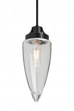 Besa Lighting 1JT-SULUCL-BK - Besa, Sulu Cord Pendant, Clear Bubble, Black Finish, 1x60W Medium Base