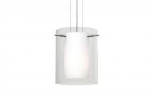 Besa Lighting 1KG-C00607-LED-SN - Besa Pahu 8 LED Pendant 1Kg Clear/Opal Satin Nickel 1x11W LED