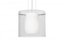 Besa Lighting 1KG-C18407-LED-SN - Besa Pahu 12 LED Pendant 1Kg Clear Satin Nickel 1x11W LED