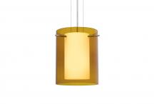 Besa Lighting 1KG-G00607-LED-SN - Besa Pahu 8 LED Pendant 1Kg Transparent Armagnac/Opal Satin Nickel 1x11W LED